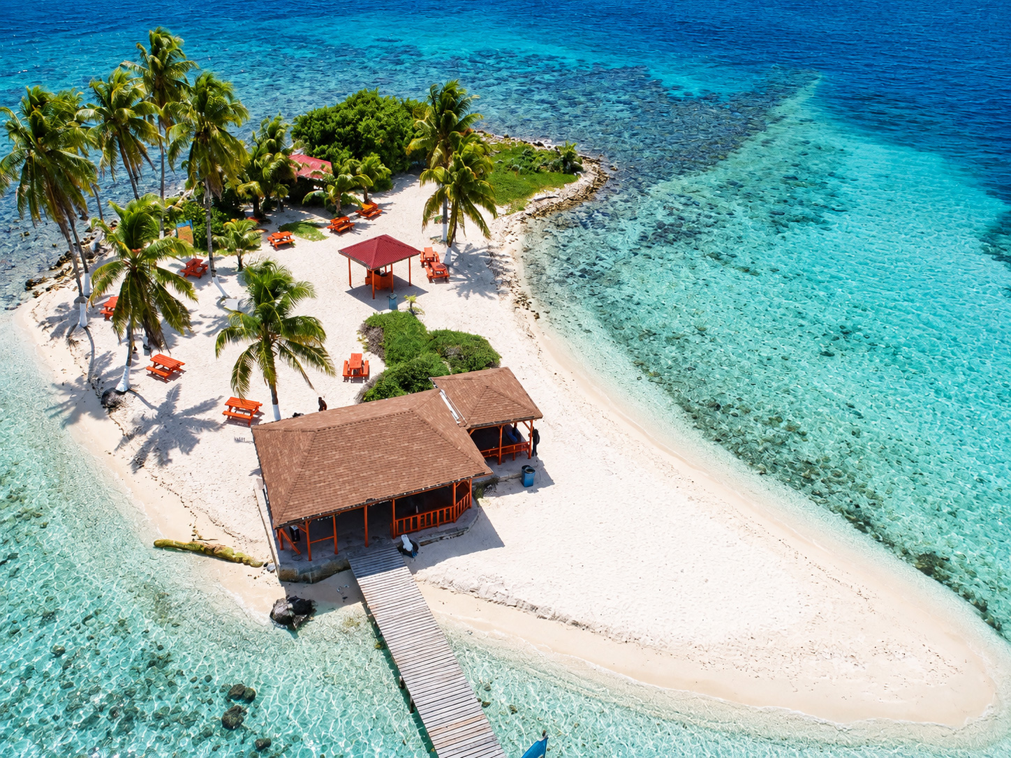 Goff's Caye, a palm-fringed sandbar off the Belize Barrier Reef
